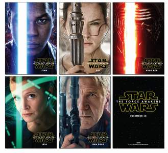 The Force Awakens Movie Character Posters